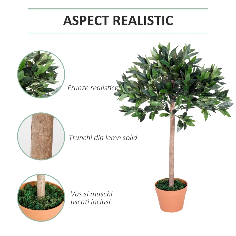 Outsunny Copac Artificial de Cimisir cu Ghiveci Planta Artificiala Inaltime 87cm