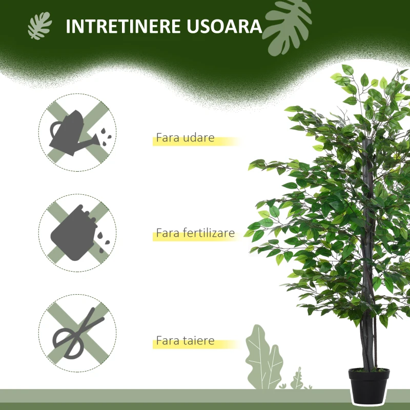 Outsunny Arbore Artificial Banyan 145 cm – Decor pentru Interior & Exterior(m-6)