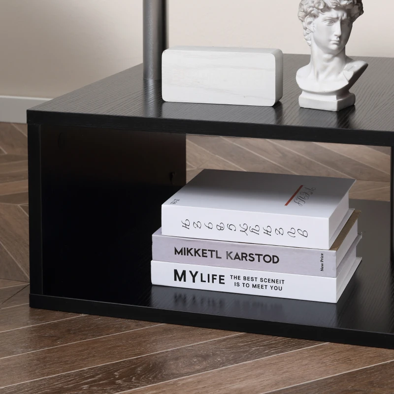 Homcom Masuta Joasa Salon – Lemn Negru 50×50×50 cm