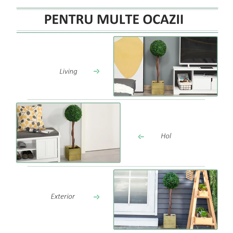 Outsunny Copac Artificial de Cimisir cu Ghiveci Planta Artificiala Inaltime 87cm