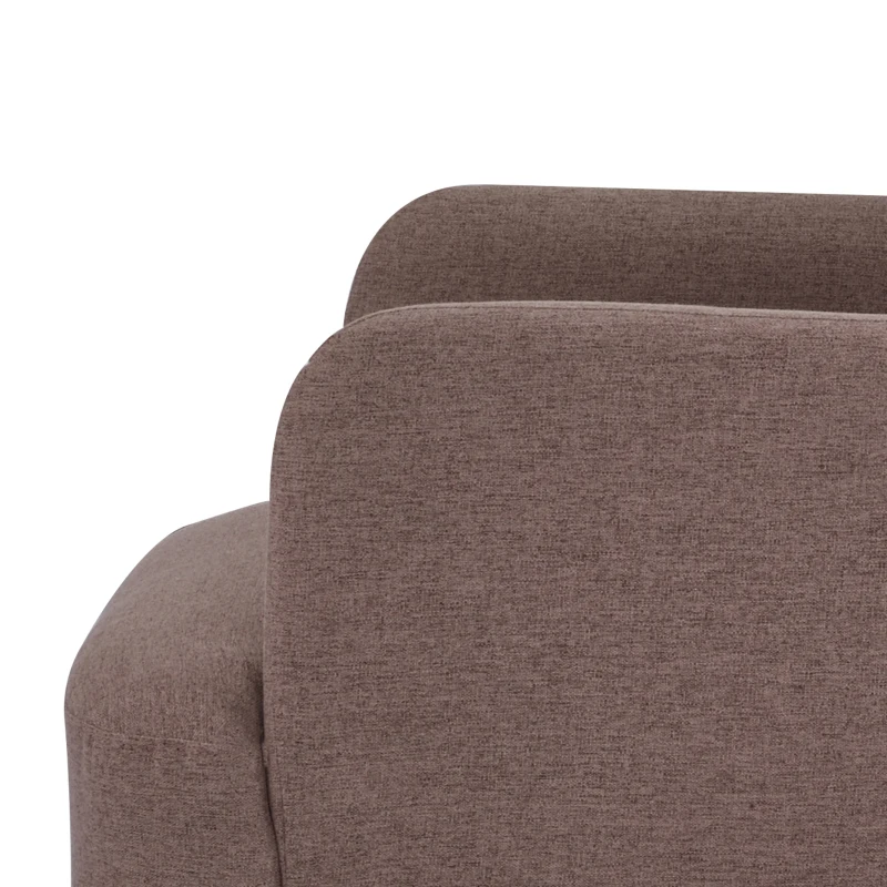 HOMCOM Upholstered Armchair, Living Room Chairs with Birch Wood Legs, Thick Padding and Button Mid-Back, Brown