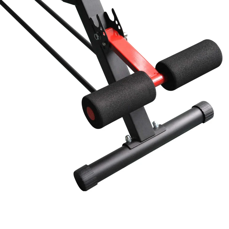 Homcom Banca Fitness Reglabila – Negru/Rosu pentru Antrenament Complet