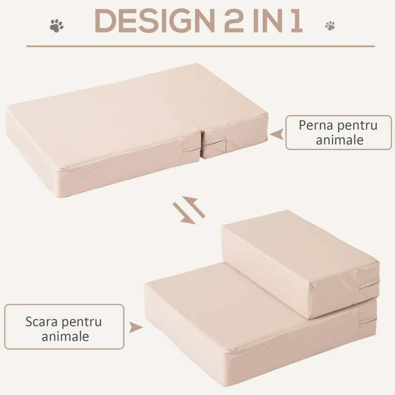 PawHut scara din burete, pentru caini si pisici, 67x39x10cm