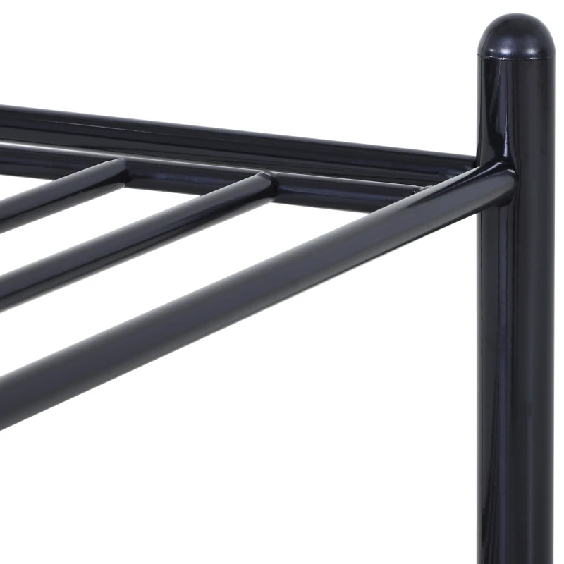 HOMCOM Portant vêtement Porte-Manteaux vestiaire d'entrée Style Contemporain Multi-rangements 67L x 30l x 185H cm Noir