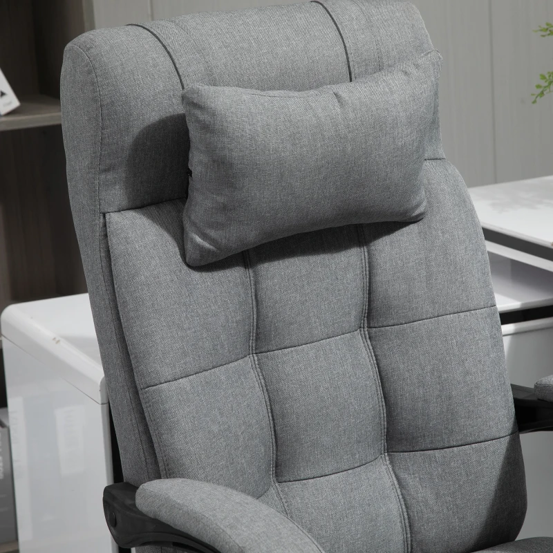 Vinsetto Ergonomic Office Chair w/Armrest Light Grey