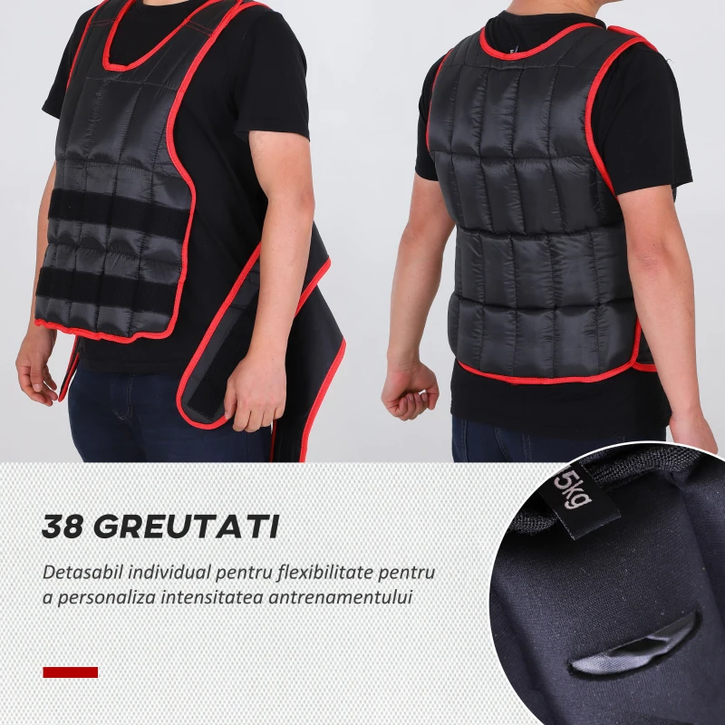 Homcom Vesta Ponderata – 20 kg cu 38 Greutati & inchidere Velcro