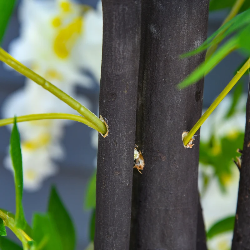Sztuczna roślina dekoracja sztuczne drzewko biała glicynia drzewko dekoracyjne kolor biały + zielony
