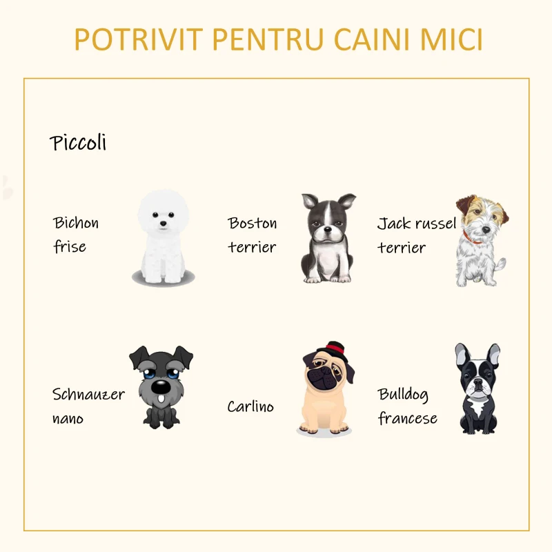 Culcus pentru Caini Inaltata PawHut cu Perna Detasabila si Lavabila, Patut pentru Caini cu 2 Manere din Otel si Lemn, 82x56x31,5 cm, Negru