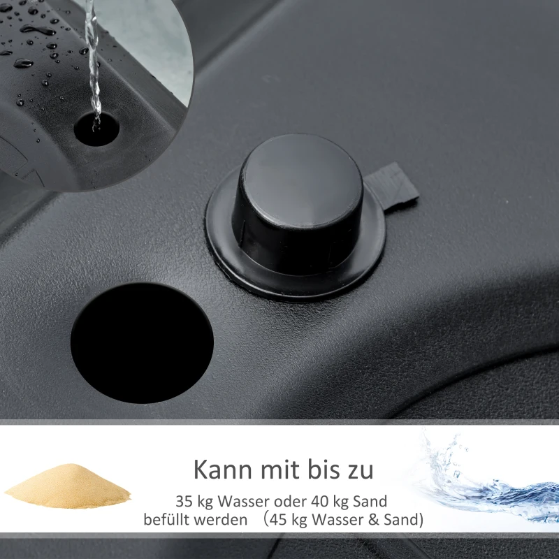 HOMCOM Stojak do koszykówki z regulacją wysokości, system do koszykówki dla dzieci, kosz do koszykówki z kółkami, przenośny, na zewnątrz, stal, PVC, HDPE, czarny, 83 x 75 x 206–260 cm