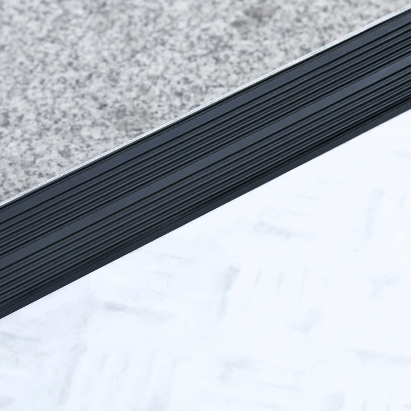 HOMCOM Rollstuhlrampe Auffahrrampe rutschfest Aluminium Silber