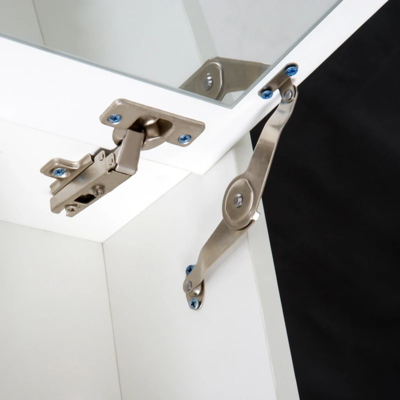 HOMCOM stolik do makijażu kosmetyki ze składanym lustrem stołowym biały