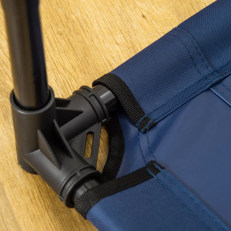 PawHut Hundebett Hundeliege Outdoor Katzenbett Haustierbett Schlafplatz Metall 600D Oxford-Gewebe Blau 91,5 x 76,2 x 18 cm