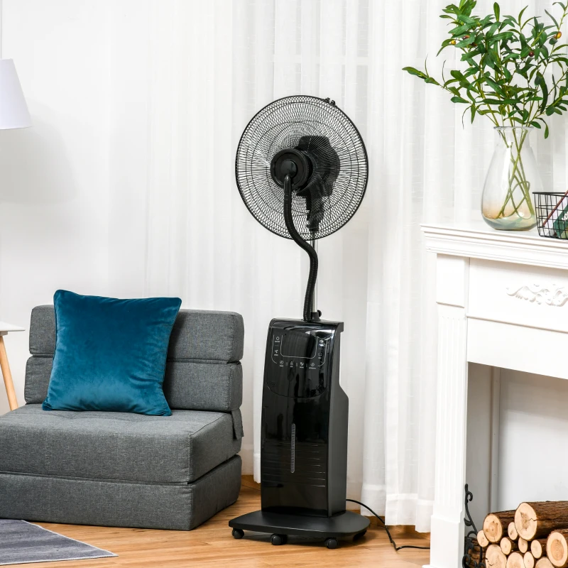 HOMCOM ventilator nebulizator cu telecomanda 44,5x135cm