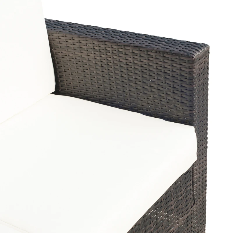 Outsunny Sofa Rattanowa 2-osobowa z 2 Poduszkami PE-Rattan 130D x 70S x 80W cm