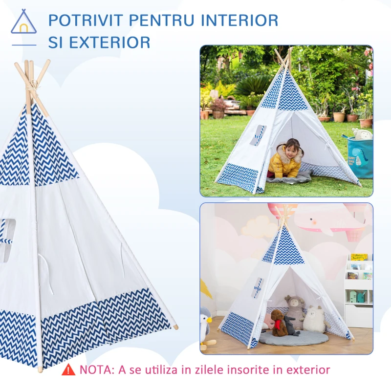 HOMCOM cort indian pentru copii, varsta 3-6 ani