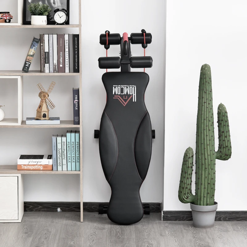 HOMCOM banca pentru abdomene, pliabila, 45 x 150 x 77-85 cm