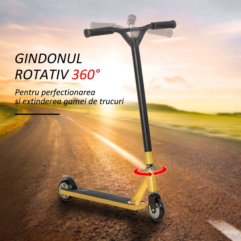 HOMCOM trotineta freestyle, 65x48.5x83cm, aurie