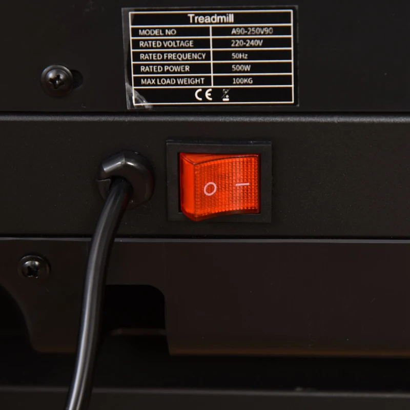 HOMCOM Banda de Alergare Electrica Pliabila Viteza 1-12km/h Display 12 Programe