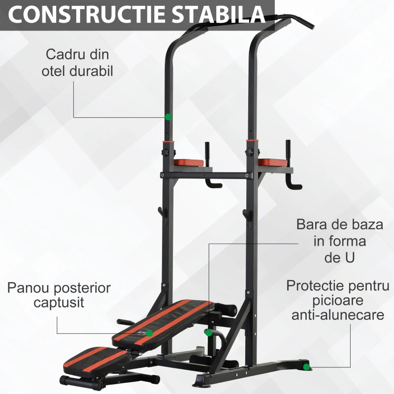HOMCOM aparat pentru sport 92x178x200-236 cm, rosu