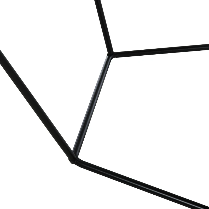 HOMCOM salontafel bijzettafel nachttafel rond opbergruimte metalen mand