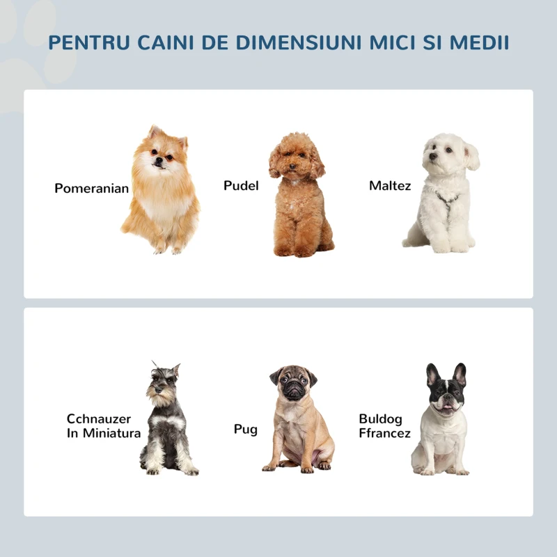 PawHut boluri hrana animale, suport inclus, 44x24x15cm