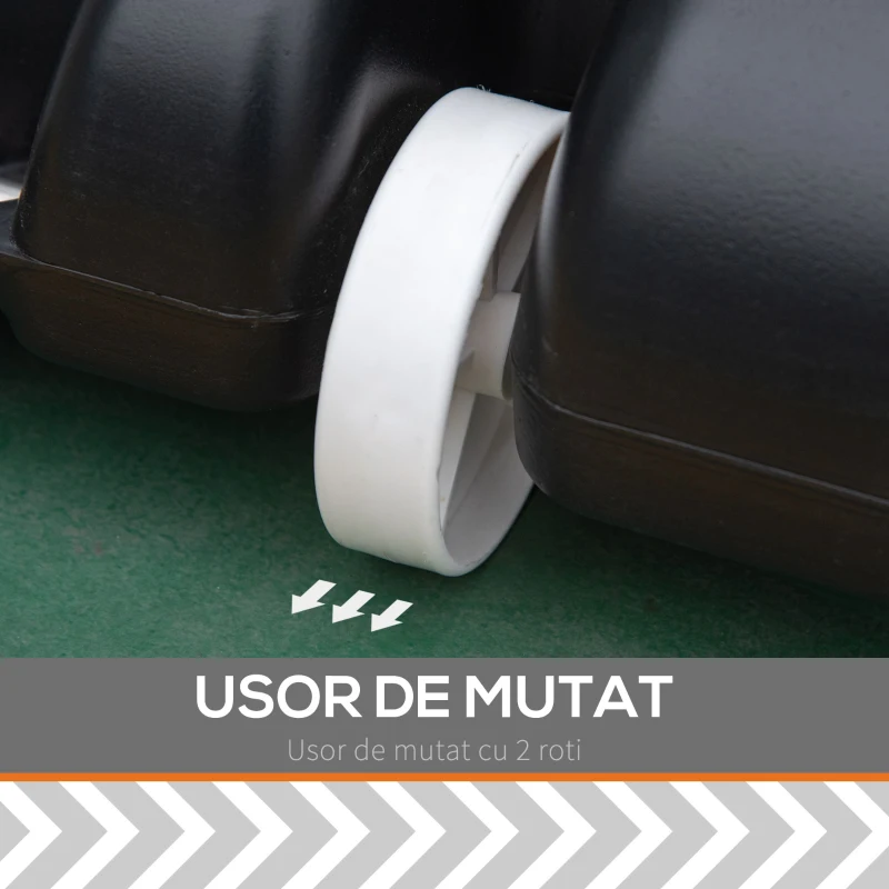 Homcom Cos Baschet Reglabil – 210-260 cm, cu Panou PVC & Roti