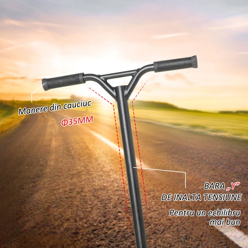 HOMCOM trotineta freestyle, 65x48.5x83cm, aurie