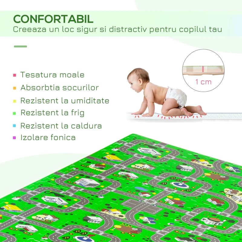 HOMCOM covor puzzle 36 bucati, antiderapant, 3.24㎡