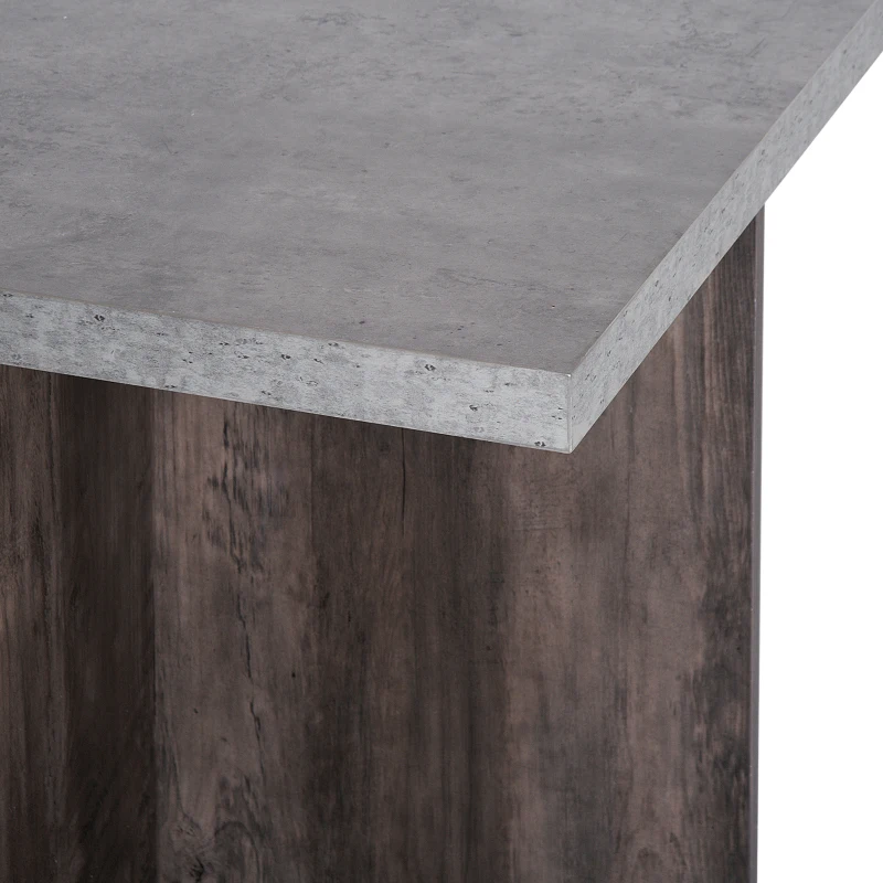 HOMCOM STÓŁ DO JADALNI W ZESTAWIE Z 4 HOKERAMI 80 X 80 CM szary