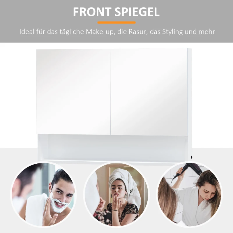 HOMCOM SZAFKA ŁAZIENKOWA WISZĄCA LUSTRO LED 10W