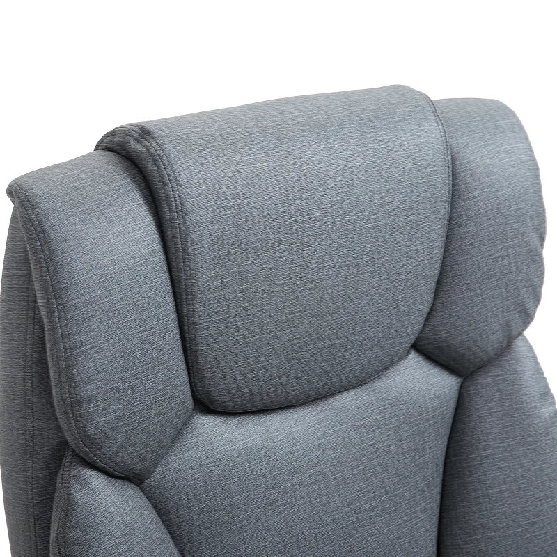 Vinsetto Swivel Reclining Office Chair w/footrest Grey