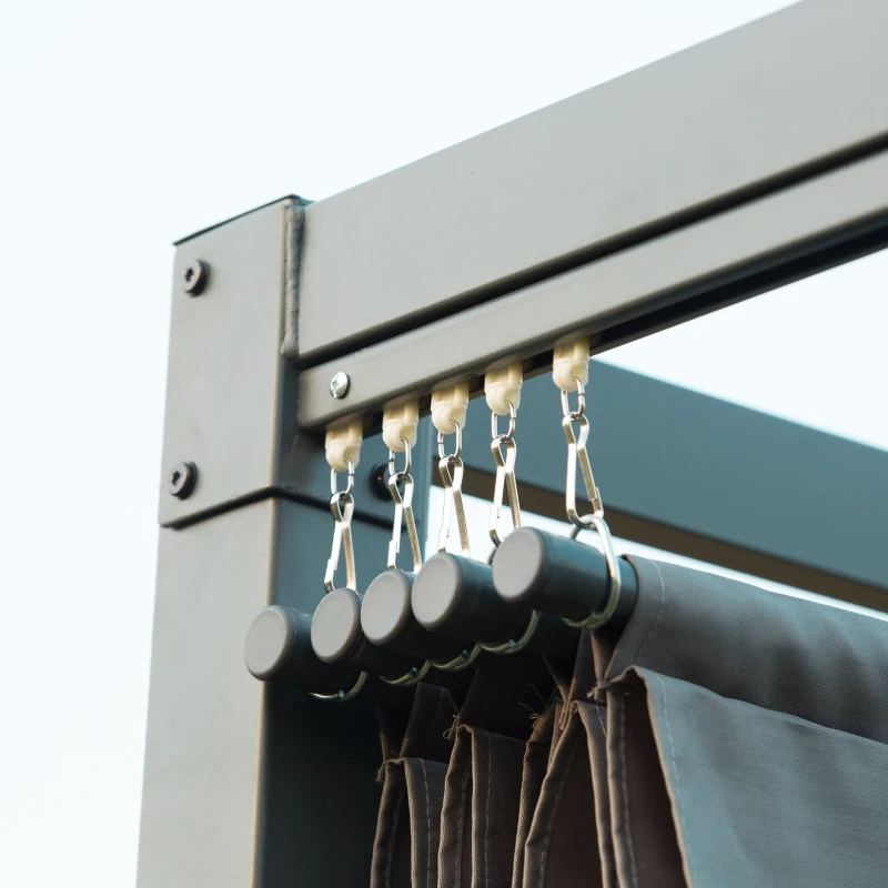 Outsunny Foisor Pergola 298×213×222 cm – Pergola cu Panza Glisanta pentru Exterior