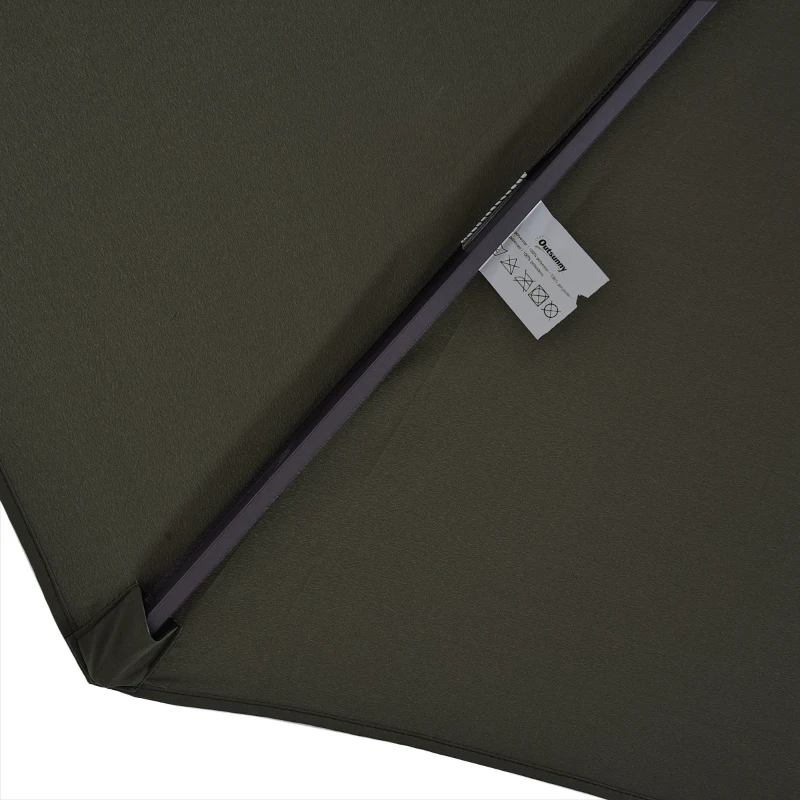 Outsunny Umbrela Dubla Acoperis de Soare pentru Gradina Extern Tesatura Poliester Gri 2.7*4.6*2.4