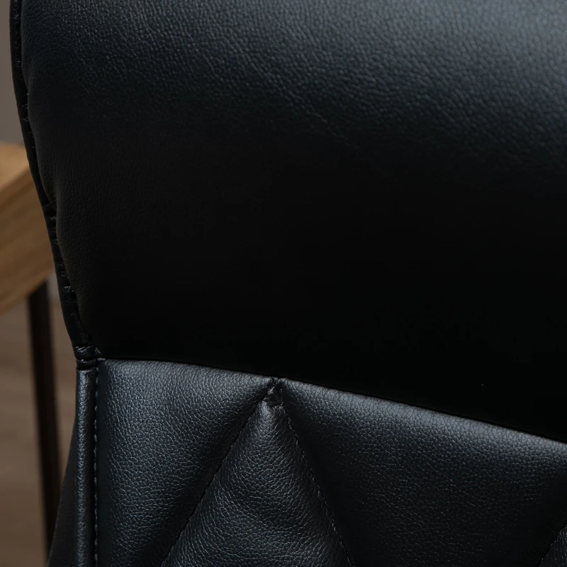 Vinsetto Chefsessel Bürostuhl Schreibtischstuhl Drehstuhl ergonomisch mit Wippenfunktion höhenverstellbar Rautenmuster modern elegant luxuriös PU-Kunstleder Metall Schaumstoff Schwarz 66x69x121 cm