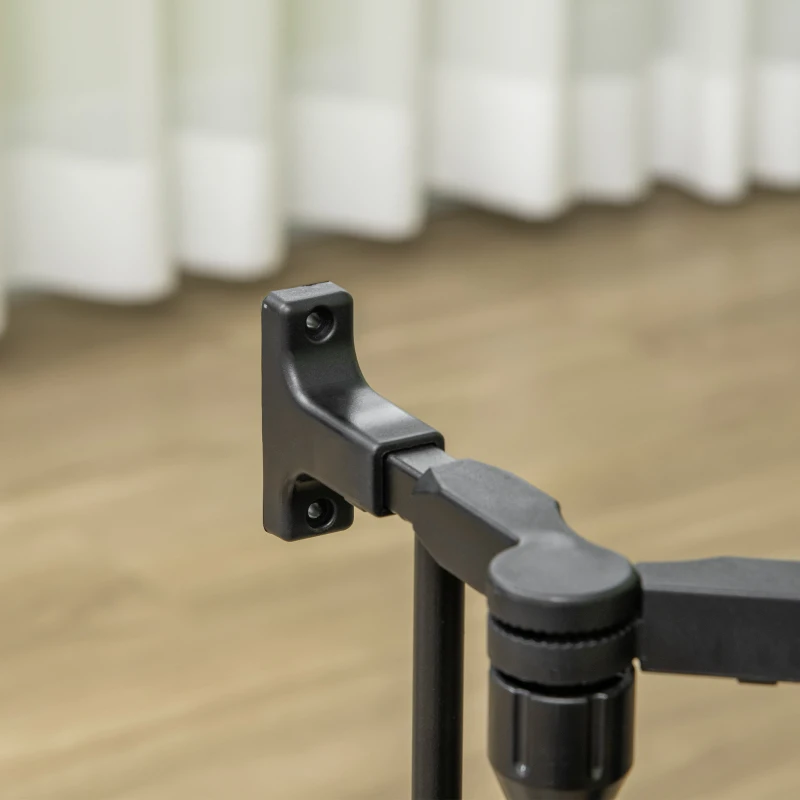 PawHut Parque Dobrável para Cães de 6 Painéis Barreira de Segurança com Sistema de Fechamento Automático 117x103x74cm Preto