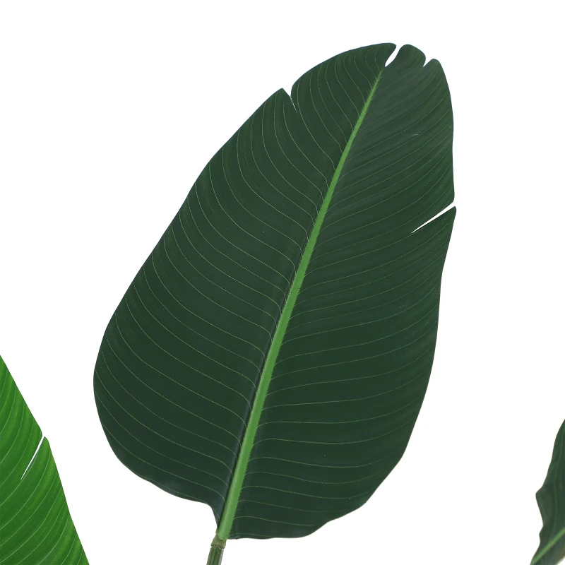 Outsunny Planta Artificial de Decoração Planta Palmeira Artificial com Vaso 10 Folhas para Exterior e Interior Ø18x180cm Verde