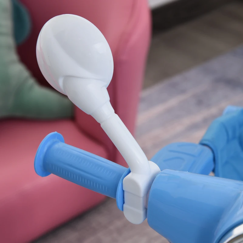 HOMCOM Triciclo para Niños de +18 Meses Triciclo Evolutivo Infantil con Capota Extraíble Asiento Giratorio Barra de Seguridad y Función de Luz Música 102x48x96 cm Azul