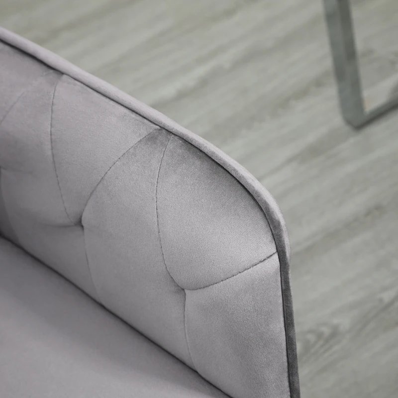 Vinsetto Linen Computer Chair with Armrest, Modern Swivel Chair with Adjustable Height, Dark Grey