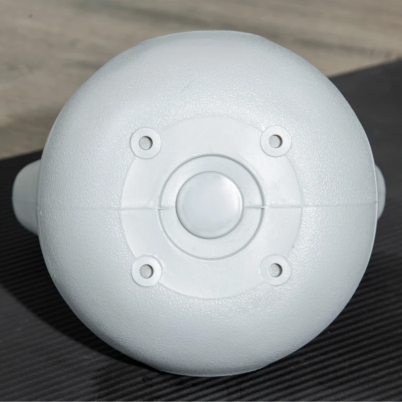 SPORTNOW Kettlebell 8kg in PU e Sabbia con Base Piatta e Impugnatura per Stacchi, Squat e Sollevamenti, 18x10x20 cm, Rosa