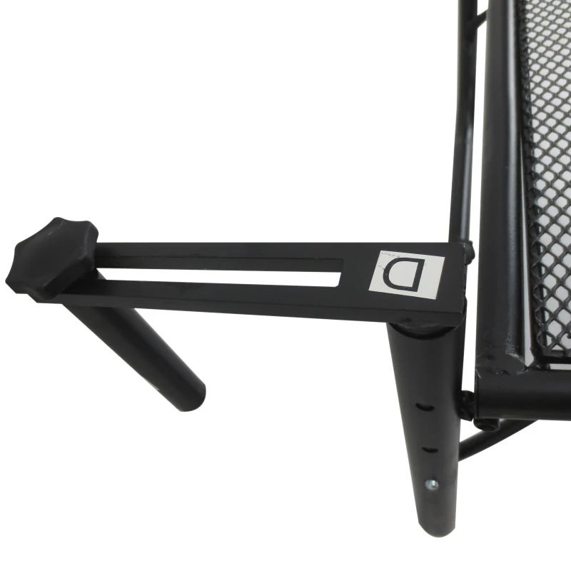 Outsunny Masuta Suspendata Balcon Reglabila in inaltime, Fier Negru, 60x45x50 cm