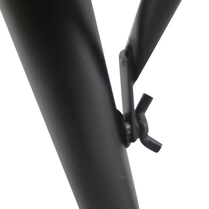 Outsunny Masuta Suspendata Balcon Reglabila in inaltime, Fier Negru, 60x45x50 cm