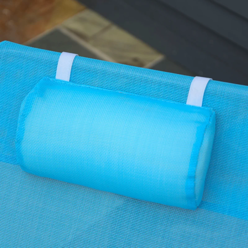 Outsunny sezlong pliabil cu spatar reglabil si perna, 182x56x28cm