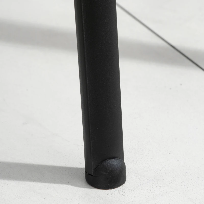 Vinsetto Besprechungsstuhl, Konferenzstuhl, Besucherstuhl, 2er Set Ergonomischer Bürostuhl mit Fußmatten, Wartezimmerstuhl, stapelbar, Netz Bezug, Schwarz, 58 x 58 x 88 cm