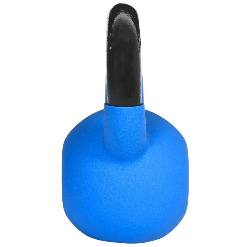 HOMCOM Kettlebell de 8kg de Ferro Fundido Peso Russo com Revestimento de Neoprene para Treinamento de Força 18x11x20cm Azul
