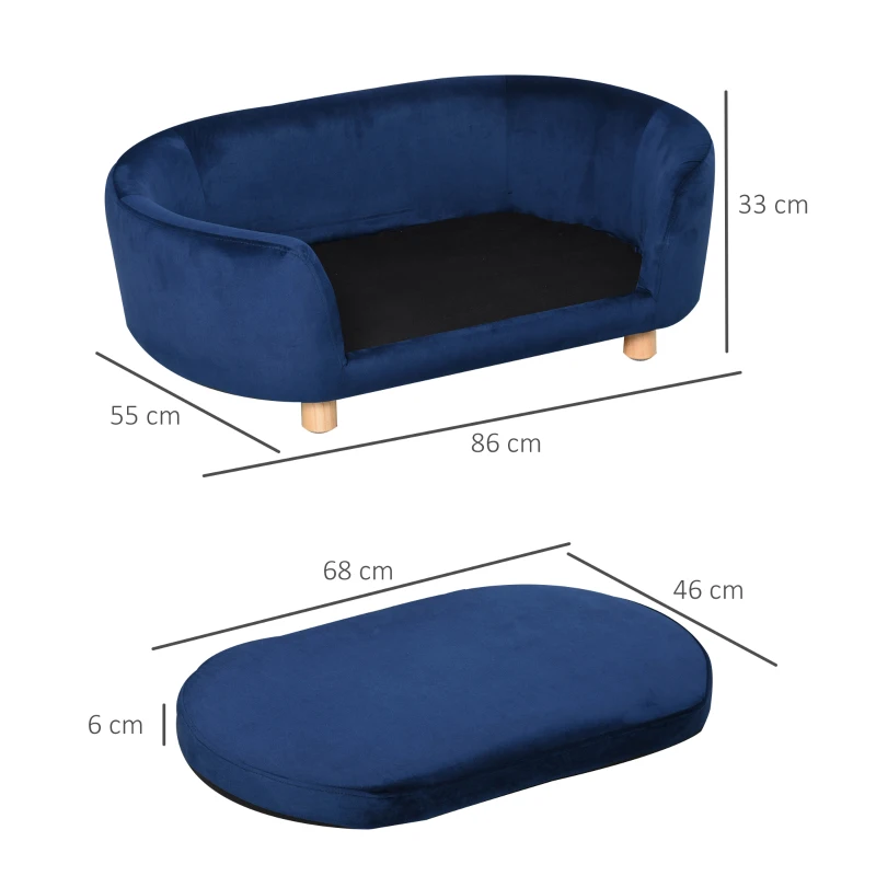 PawHut Culcus pentru Caini de Interior Canapea pentru Pisici Caini de Talie Mica Medie