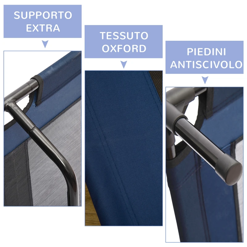 PawHut Brandina per Cani Rialzato con 600D Tessuto a Rete, Lettino per Cani Grandi da Viaggio con Peso fino a 30kg, 91.5x76.2x18 cm, Blu