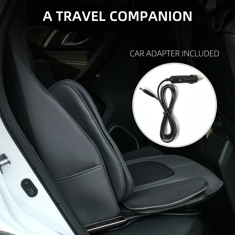 HOMCOM Homedics Chair Massager, Neck and Back Massager, with Deep Tissue Kneading, Compress, Heating, Remote, Black