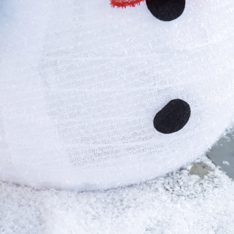 Bałwanek świąteczny Outsunny dekoracja świąteczna ze światłami LED model świąteczny ogród podwórko ozdoba składany odporny na warunki atmosferyczne poliester kolor zielony + czerwony + biały Ø30 x 51 cm