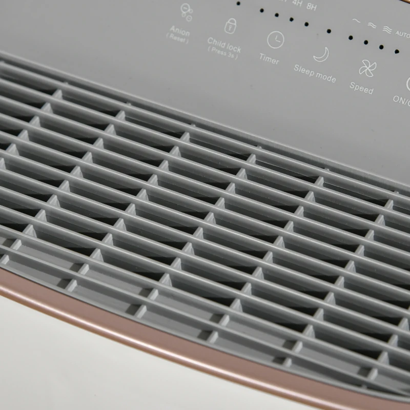 HOMCOM Quiet Air Purifiers for Bedroom with 3-Stage Carbon HEPA Filtration System, Air Monitor, Timer, Air Cleaner with 4 Speeds, Remove Smoke Dust Pollen Odours