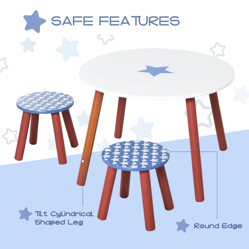 HOMCOM set masa si 2 scaune rotunde, model instelat